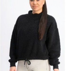 NWT Hippie Rose Juniors' Mock-Neck Sherpa Pullover